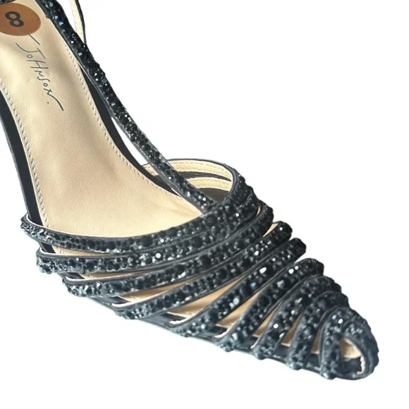 Betsey Johnson Diamond Crystal Strass Ali Pointed toe Heels - Picture 10 of 11